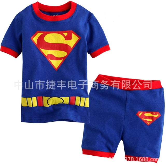 Spiderman Marvel Superhero Pijamas Niños Niños pequeños Conjunto de ropa de moda Pijamas para niños Pijamas para niños Pijamas para bebés 2-7Y4T (100 CM) zhangyuxiang CONDUJO