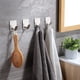 thumbnail image 5 of Inteprter Colgador autoadhesivo de acero inoxidable para colgar en la pared, 4 piezas, gancho organizador sin perforaciones para baño, cocina y Almacenamiento y organización del hogar Plata, 5 of 6