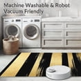thumbnail image 5 of ODIKA 8'x10' Machine Washable Non-Slip Area Rug, Black Gold Stripe Contemporary High Traffic Rug, Gold, 87352, 5 of 7