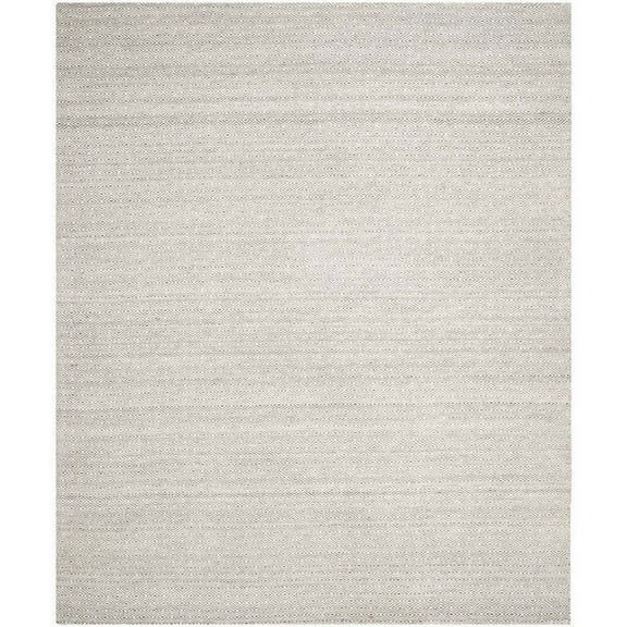 SAFAVIEH Kilim Lavern Geometric Diamonds Wool Area Rug, Ivory/Graphite, 8' x 10'