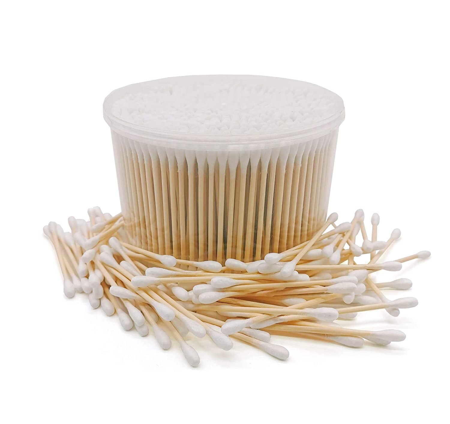 Bamboo Cotton Swabs, Biodegradable Wooden Q tips 1000pcs