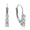 IGI Certified 1/2ct TW Three Stone Diamond Earrings for Women in 14K White Gold