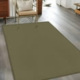 thumbnail image 4 of Olive Green 3x5 Area Rugs, Farmhouse Solid Green Color Modern Art Non-Skid Rubber Backing Large Rectangle Rugs - Living Room Bedroom Home Office, Indoor Floor Mat Carpets Washable Rug, 4 of 9