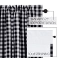 thumbnail image 6 of VHC Brands Annie Buffalo Check Farmhouse 84"x50" Panel Black Rod Pocket Room Darkening Cotton Tie Back(s) Window Curtains, 6 of 6