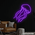 thumbnail image 2 of Craftnamesign Jellyfish LED Light Neon Sign for Bedroom Aquarium Wall Art, 2 of 5