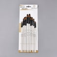 thumbnail image 3 of Wood Handle Paint Brushes Set for Watercolor Oil Painting White 17.5~22.3x0.48~0.93cm 12pcs/set, 3 of 4