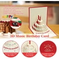 thumbnail image 3 of Saludos musicales para niñas, niños, hombres y mujeres (tarjeta de cumpleaños emergente en 3D con sobre rojo incluido), 3 of 5