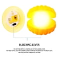 thumbnail image 2 of Xingzhi Pearl Shell Shaped Small Night Light Luminous Bedside Lamp Decorative Lamps LED Lights with Bottom Switch Blocking Lever Bedroom Yellow, 2 of 8