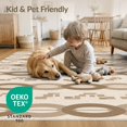 thumbnail image 3 of ODIKA 4'x6' Tan Natural Geometric Diamond Design Washable Area Rug Modern Sisal Inspired Pattern Pet Friendly, Non-Shedding for Bedroom, Reading Nook, 3 of 5
