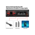 thumbnail image 4 of 1 Din Auto Radio Reproductor Estéreo Receptor Aux Usb Bt Fm Malubero  Negro, 4 of 4