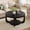 black, variant on Tribesigns 2-Tier Round Coffee Table, Circle Coffee Table with Storage, Modern Accent Center Table for Living Room, Thick Tabletop & Base, Rustic Brown