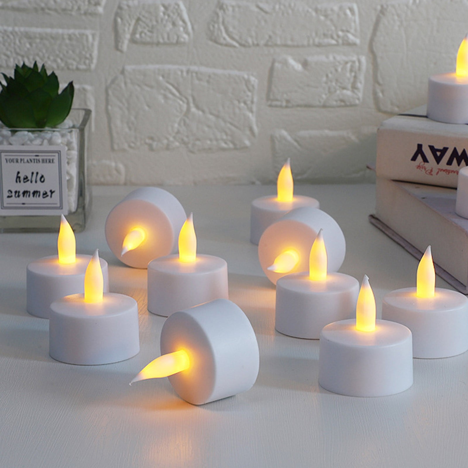 Rechargeable Flameless LED Tea Lights with Remote - Battery Operated Candles with Timer for Home Decor and Table Centerpieces