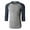 Gray/Navy, variant on Tri Blend 3/4 Sleeve Raglan Tee Baseball Jersey Soft Comfort Active Casual