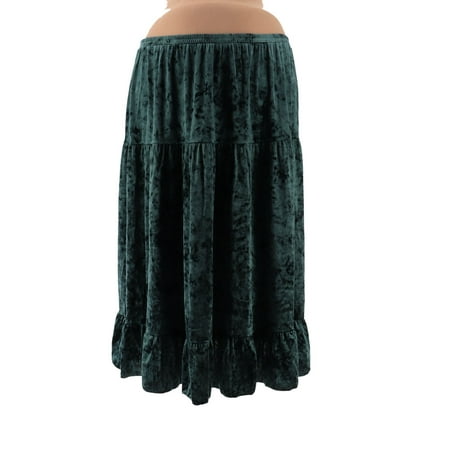 Velvet Tiered Skirt - Linea Louis Dell'Olio Crushed Velvet Tier Skirt A343559