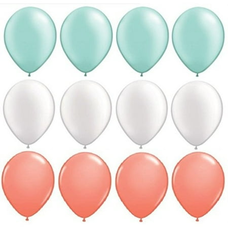 12 Pearl Mint Green White Dark Coral 12 Party Baby Shower Wedding 12 Pearl Mint Green White Dark Coral 12 Party Baby Shower Wedding