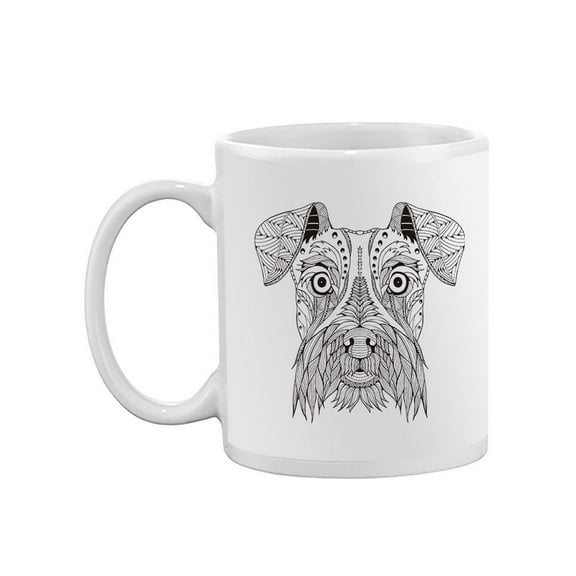 Schnauzer Dog In Zentangle Style Mug - Image by Shutterstock