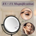 thumbnail image 5 of Jerdon 8.5" Diameter Makeup Mirror with Variable Light, 8X-1X Magnification, Black Finish, Plug In-Model HL8808BKL, 5 of 9
