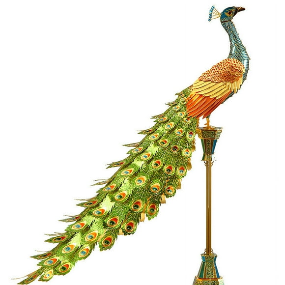 Zshan 3D Metal Puzzle for Adults - 3D Metallic Peacocks DIY Metal Model Kits Puzzles for Adults