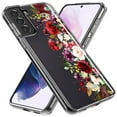 thumbnail image 2 of MUNDAZE Samsung Galaxy S22 Ultra Shockproof Clear Hybrid Protective Phone Case Red Summer Watercolor Floral Bouquets Ruby Flowers Cover, 2 of 5