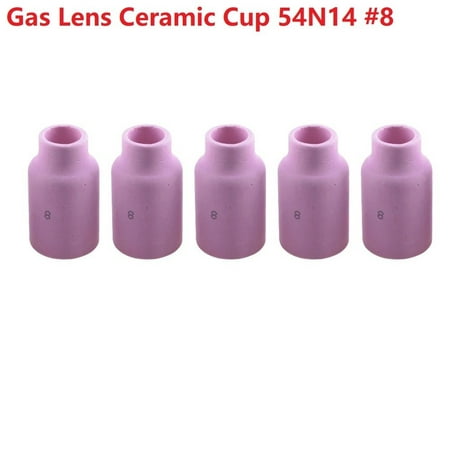 

5pc Alumina Nozzle Gas Lens Ceramic Cup 54N14 #8 1/2 TIG Welding Torch 17/18/26