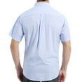 thumbnail image 3 of Coevals Club Men Short Sleeve Button Down Up Cotton Shirt (Blue 1# 3XL), 3 of 4