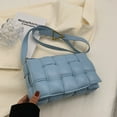 thumbnail image 5 of Bolso cruzado tejido para mujer, bolso de hombro con correa, bolso cuadrado pequeño, 5 of 5