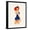 Black Frame, variant on Art.com Sexy Pin up Sailor Girl Painting with Full Paper Poster Edge Art Print by lineartestpilot, 12" x 16"