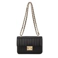 thumbnail image 1 of Retro Mujeres Líneas Bordado PU Cuero Messenger Bag Cadena Bolso (Negro) Tmvgtek Oficina Multiescena Multifunción, 1 of 9