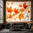 thumbnail image 6 of Vibrant Maple Leaves Against Soft Cream Brushstrokes Nostalgic Watercolor for Nature Enthusiasts Bohemian Art Decor Autumn Gift Tapestry Wall Hanging for Living Room and Dorm, 6 of 7