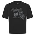 thumbnail image 2 of Men's Levelwear Black Washington Nationals Sunrise Luxe Signature Knit T-Shirt, 2 of 3