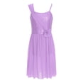 thumbnail image 3 of inlzdz Girls Sparkle Sequins Camisole Dance Leotard Lyrical Dress for Ballet Modern Jazz Performance Light Purple 12, 3 of 7