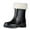 Black, variant on Ladies Rain Boots Comfortable Light Ankle Waterproof Frosted Outdoor Rain Boots Rubber Boots Women Beige 39