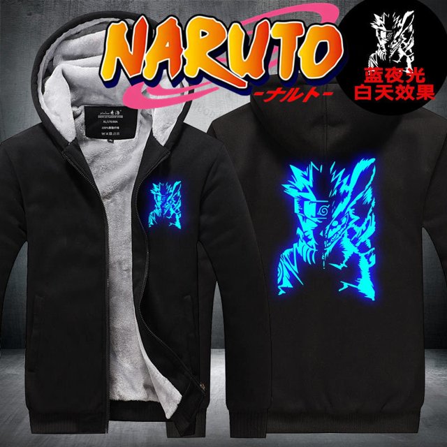 Uchiha Itachi Sasuke Sharingan Naruto Akatsuki Luminous Sweatshirts Hoodies Men Outerwear Coat Oversized Hooded Thick JacketS Gao Jinjia LED
