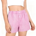 thumbnail image 2 of Mifsaly Girls Plaid Casual Shorts Toddler Kids Comfort Elastic High Waisted Lounge Shorts Soft Breathable Summer Vacation Clothes with Pockets, 2 of 6