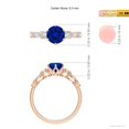 thumbnail image 5 of ANGARA Lab Grown 1.2 Ct Blue Sapphire Diamond Engagement Ring for Women in 14K Rose Gold (Size-6.5mm) | September Birthstone, Anniversary, Jewelry Gift for Women | Lab-Grown Blue Sapphire Ring, 5 of 8