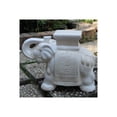 thumbnail image 1 of Taburete International Caravan grande de porcelana con forma de elefante blanco, 1 of 1