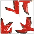 thumbnail image 3 of MLINS Red Iron Bird Wall Decor for Decoration and Beautiful Adds Housewarming Accents 3 Pcs, 3 of 8