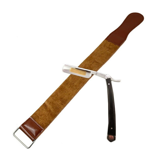 Correa de cuero para afilar navajas de afeitar rectas y lisas, correa para afilar navajas, correas para navajas de afeitar rectas de cuero de vaca