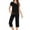 Black, variant on yievot Women's Pajamas Sets 2 Piece Outfits Capri Sleepwear Short Sleeve T-Shirts and Capri Pants Casual Loungewear