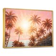 thumbnail image 2 of Designart "Radiant Sunset Among The Palm Trees III" Palms & Palm Trees Floater Framed Wall Decor, 2 of 5