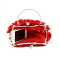 thumbnail image 4 of Women's Rose Wristlet Evening Bag, Floral Handheld Purse for Bridal and Bridesmaid, Compact Formal Clutch for Weddings, Proms, and Parties, 4 of 7