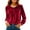 Red, variant on Velvet Dressy Tops Womens Crewneck Long Sleeve Pleated Elegant Casual Shirts Fall Party Solid Color Blouses (XL, Red)