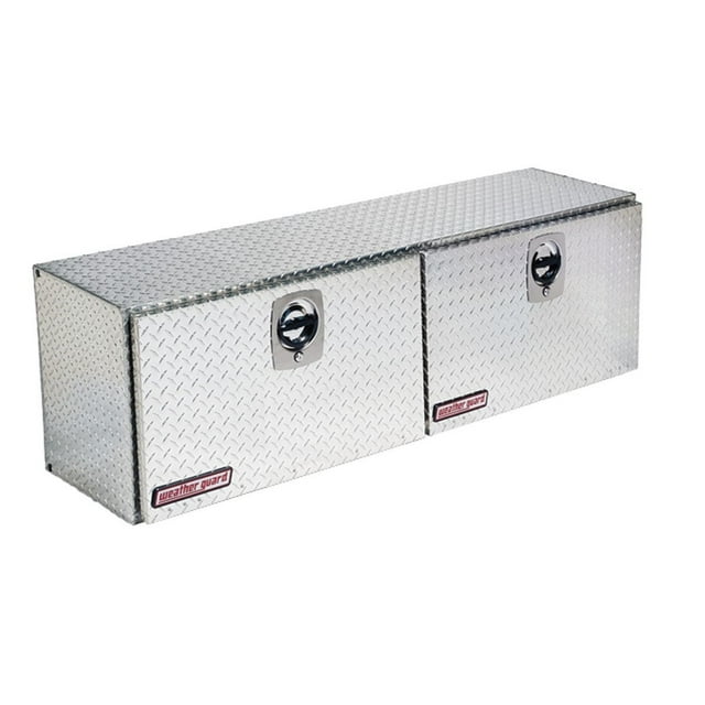 Weather Guard Tool Box 365-0-02 Super-Side; Top Side; 2 Doors; Diamond Tread; Bright; Aluminum