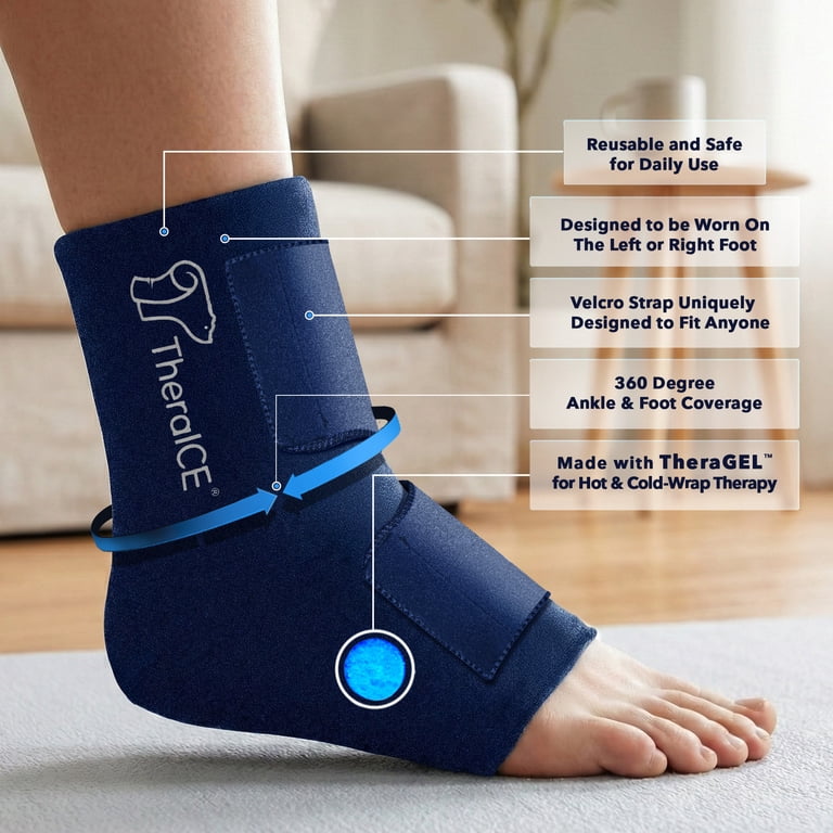 TheraICE Hot & Cold Gel Ankle Compression Wrap photo 3