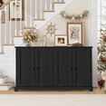 thumbnail image 7 of Beedarsum Buffet Cabinet with Storage,53.1" Kitchen Storage Cabinet with 4 Doors, Buffet Cabinet with Adjustable Shelves for Kitchen, Living Room,Black, 7 of 7