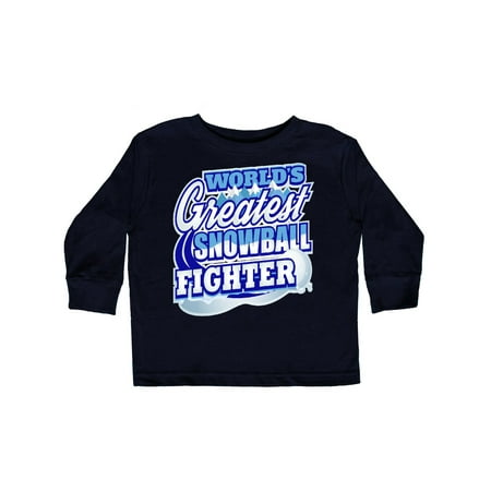 

Inktastic Snowball Fighter Snow Day Gift Toddler Boy or Toddler Girl Long Sleeve T-Shirt