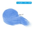 thumbnail image 2 of Uxcell 1 Pcs 4.9ft x 2 inch Lightweight Faux Fur Fabric Precut Strips Plush Roll for DIY Decoration Sky Blue, 2 of 6