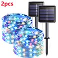 thumbnail image 1 of Guirnalda de luces LED solares para exteriores, lámpara de festón, decoración de jardín, Navidad, impermeable, 42M400Leds, 1 of 4