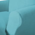thumbnail image 6 of Enova Home Ultra Soft Stretch Fabric Wing Chair Slipcover Armchair Slipcovers Furniture Protector (Steel Blue), 6 of 6
