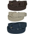 thumbnail image 1 of CTM®  Elastic Braided Stretch Belt (Pack of 3 Colors) (Men's), 1 of 2